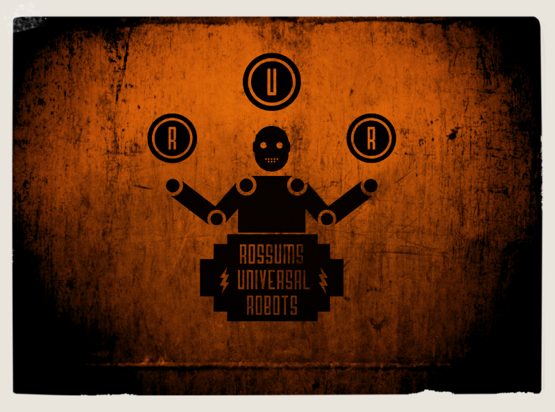 Rossums Universal Robots logo, visualrevolt logo design services