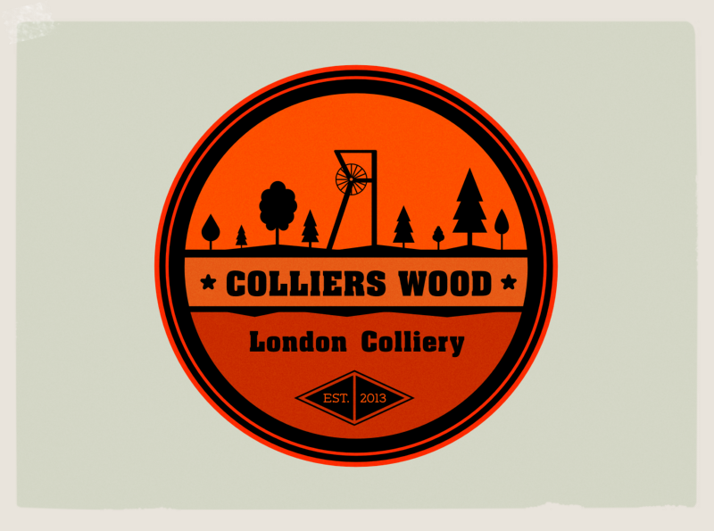 colliers wood logo,visualrevolt,graphic design service London,colliery,mine